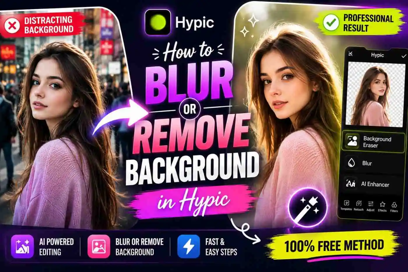 How to Blur or Remove Background in Hypic